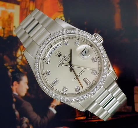 rolex day date platinum factory diamond